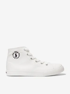 Ralph Lauren Kids Forrester High Top Trainers in Cream