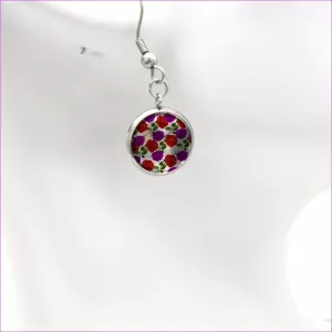 Red Rose Purp Earrings