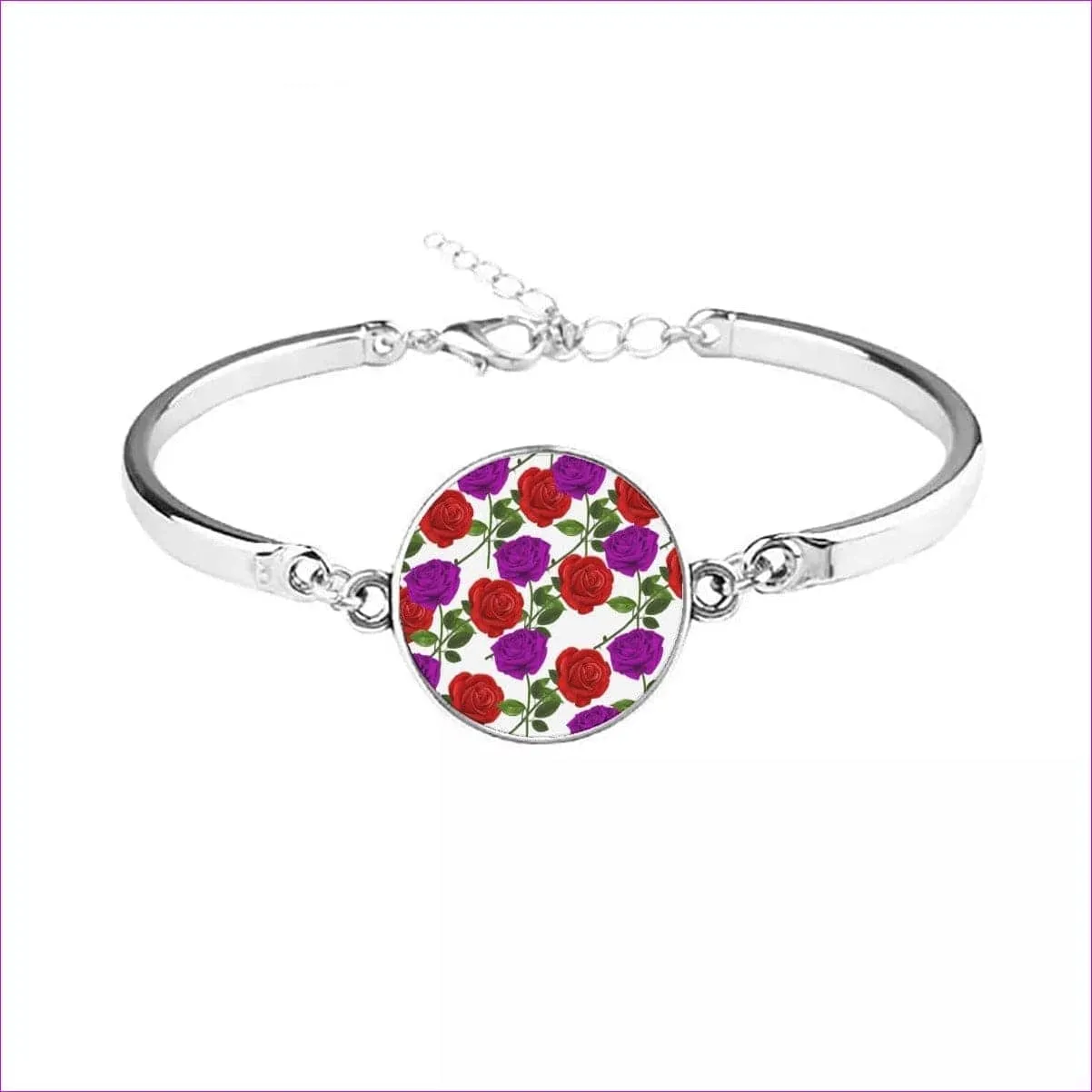 Red Rose Purp Metal Bracelet