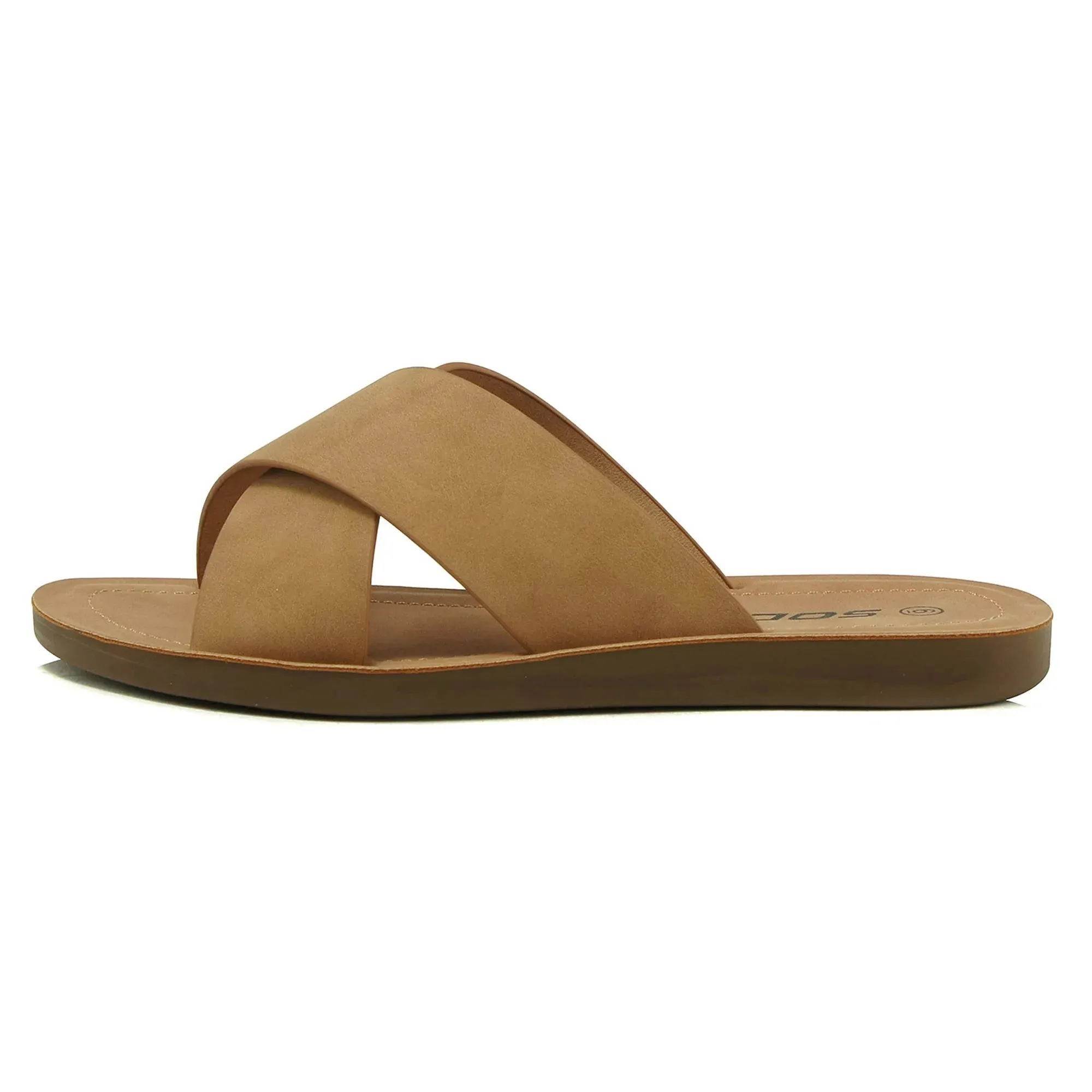 Reflect | Criss Cross Casual Slide Sandal | Coffee Nubuck *FINAL SALE*