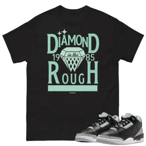 Retro 3 Green Glow Diamond Shirt