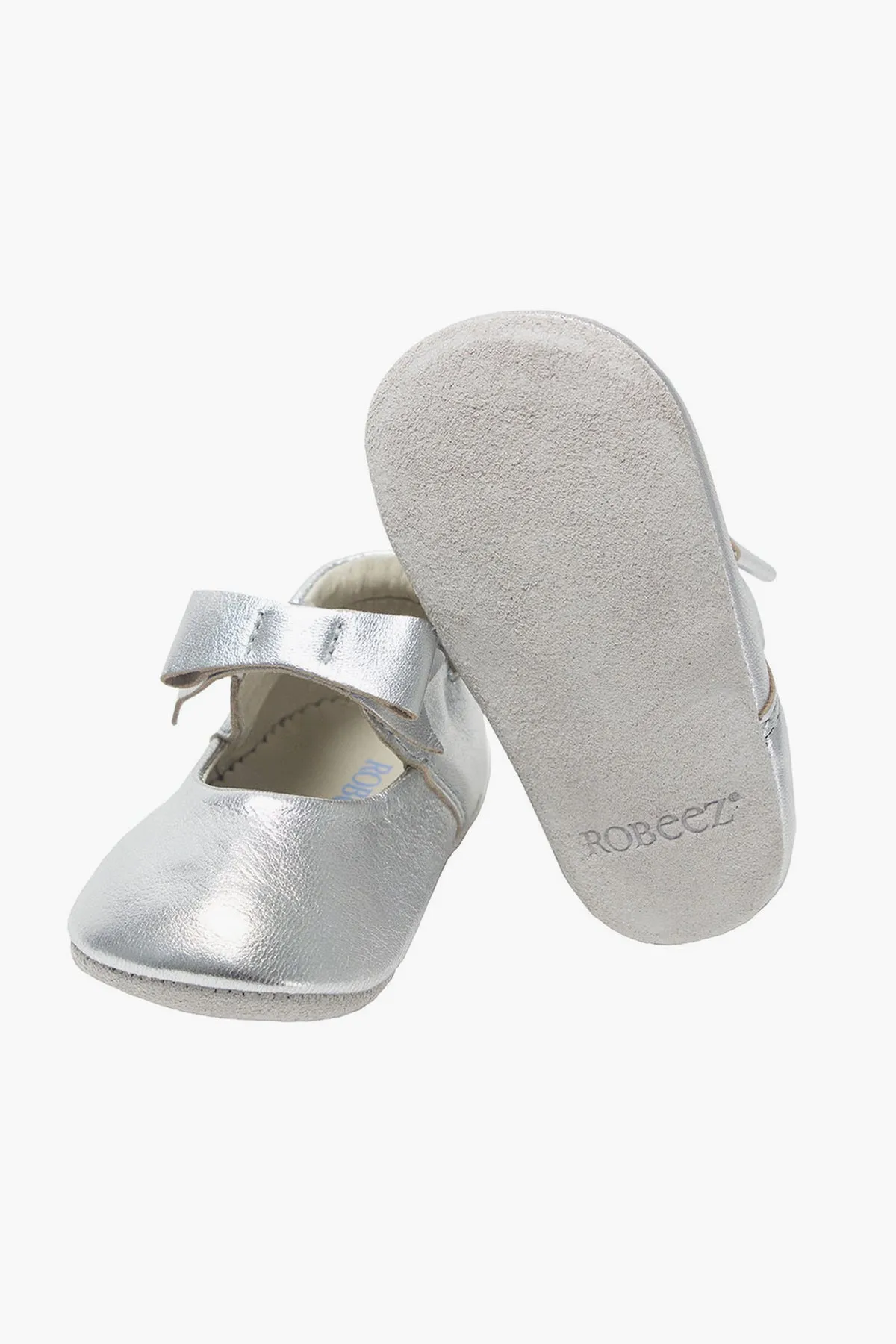 Robeez Sofia Baby Girls Shoes - Silver Metallic