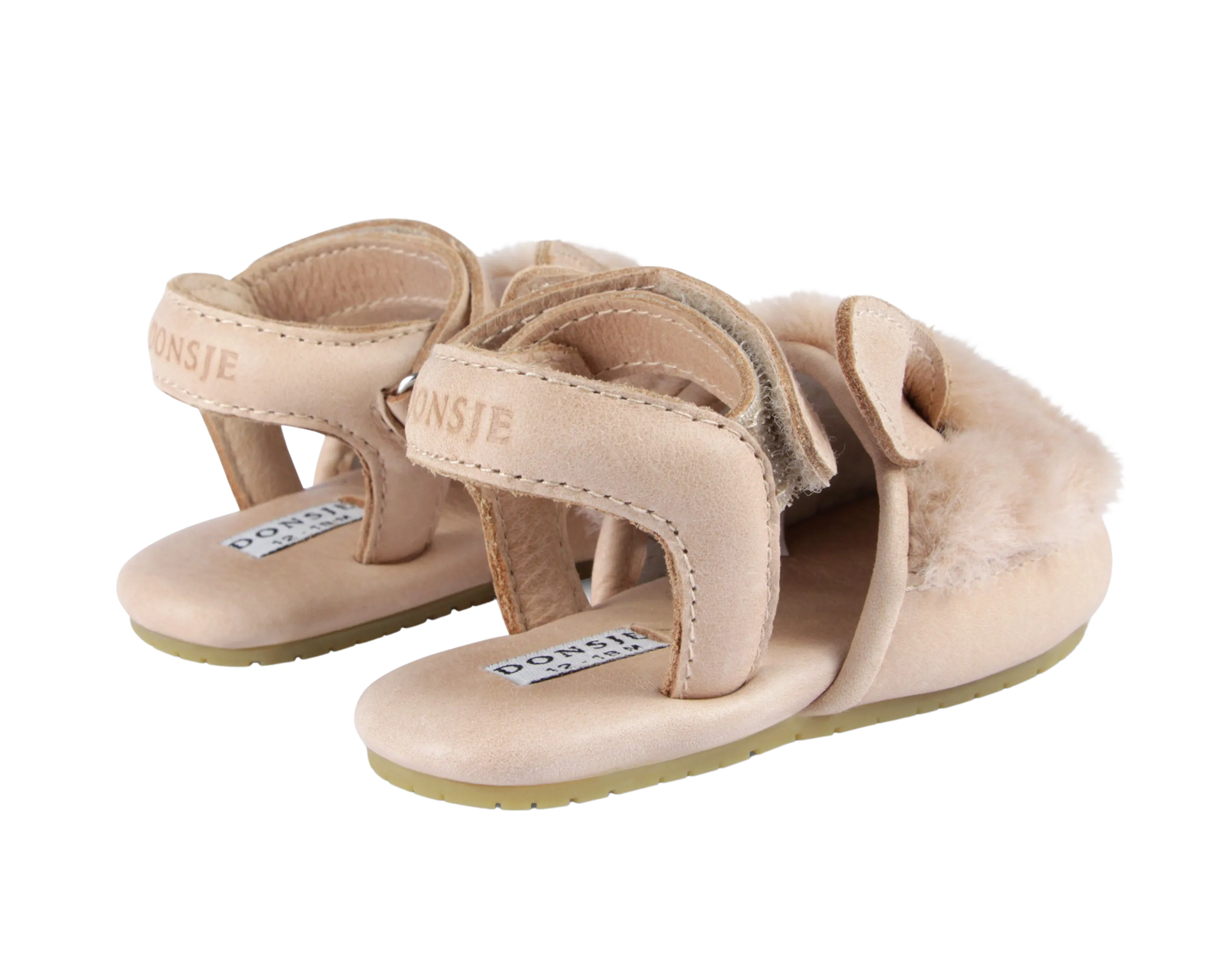 Romi Sandals | Fluffy Bunny | Light Rust Leather