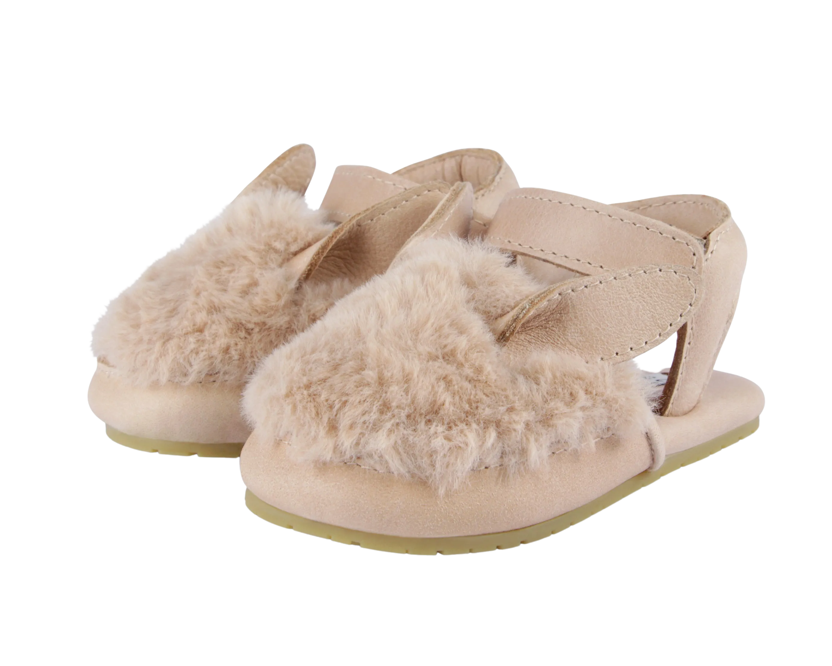 Romi Sandals | Fluffy Bunny | Light Rust Leather