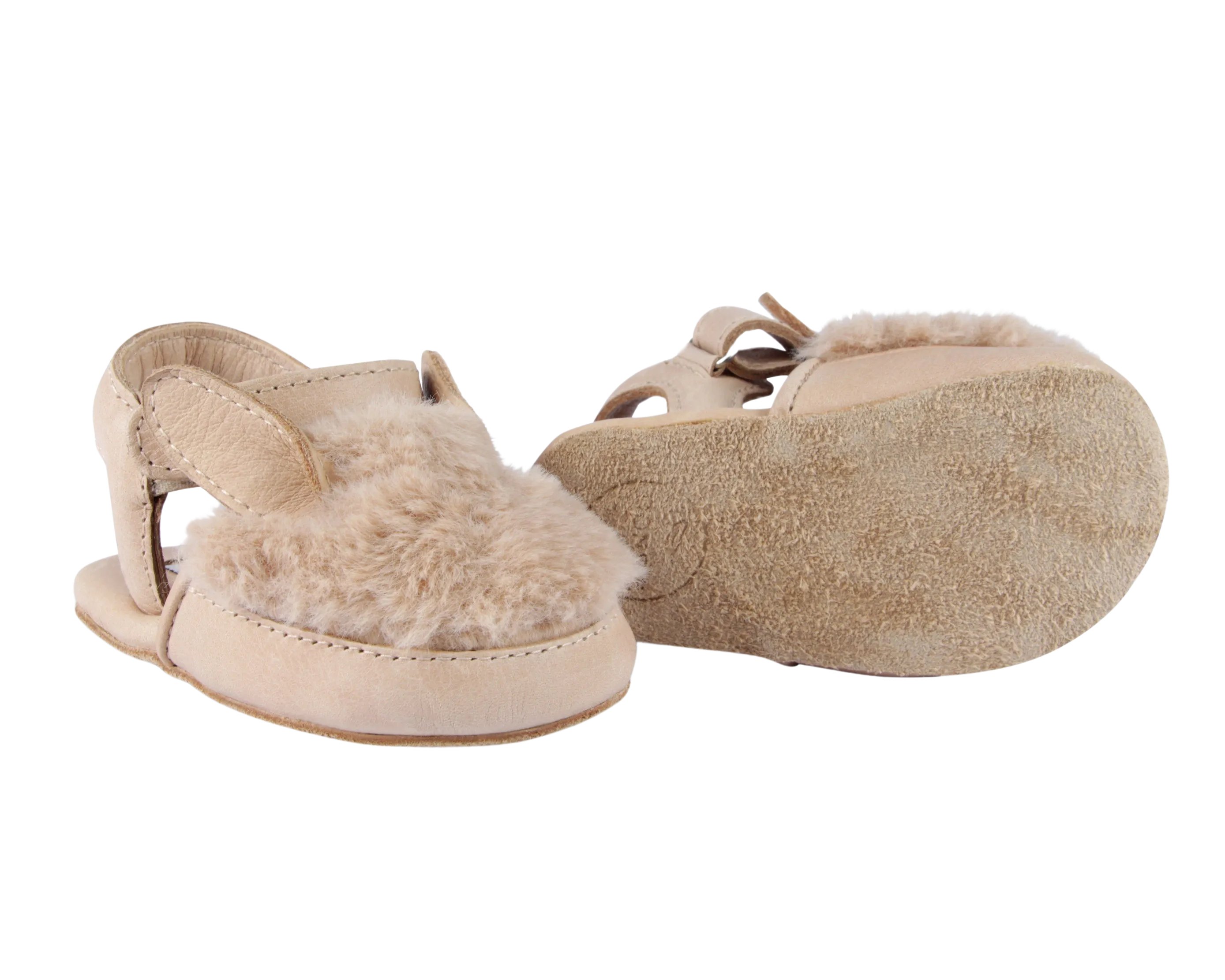 Romi Sandals | Fluffy Bunny | Light Rust Leather