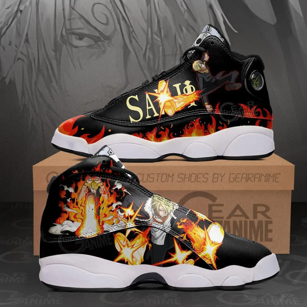 Sanji Diable Jambe Sneakers Custom Anime OP Shoes Fan Gift Idea