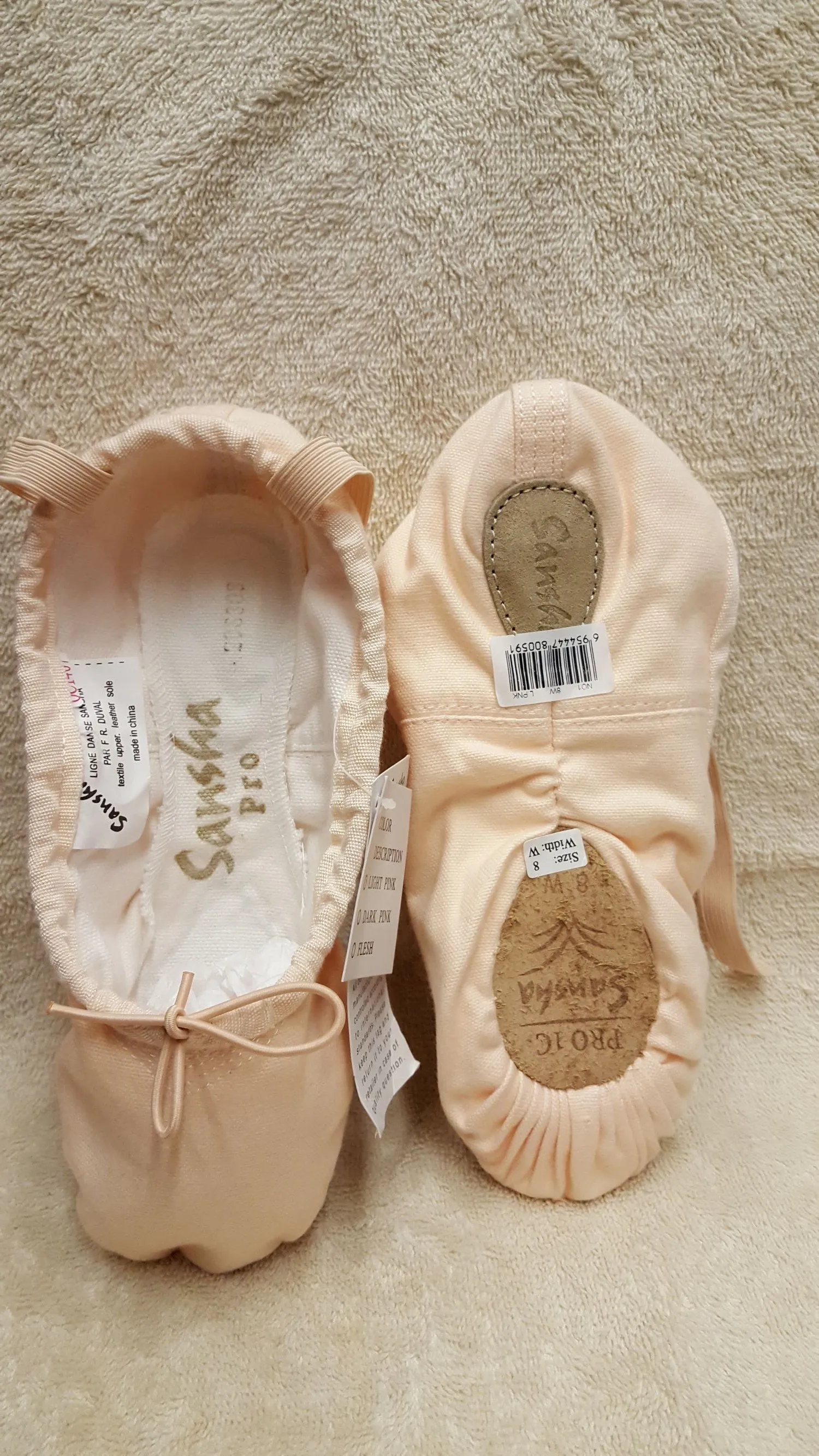 Sansha Pro -- Canvas Split Sole Ballet -- Light Pink