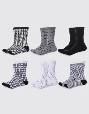 Sharp Chic Crew Socks 6 Pack