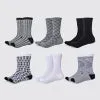 Sharp Chic Crew Socks 6 Pack