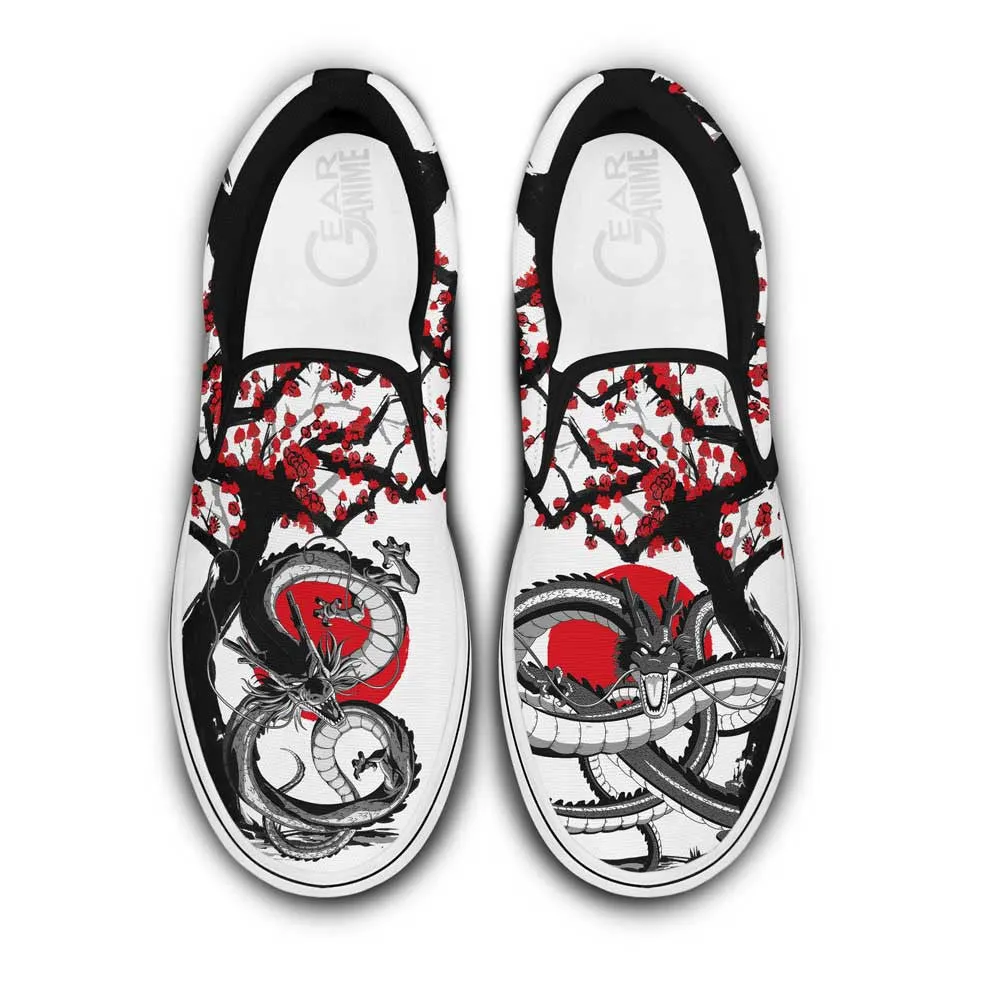 Shenron Slip On Sneakers Custom Japan Style Anime Dragon Ball Shoes