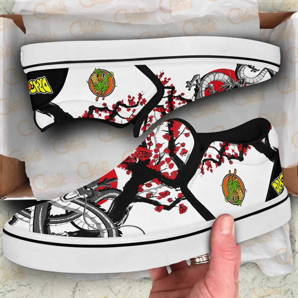 Shenron Slip On Sneakers Custom Japan Style Anime Dragon Ball Shoes