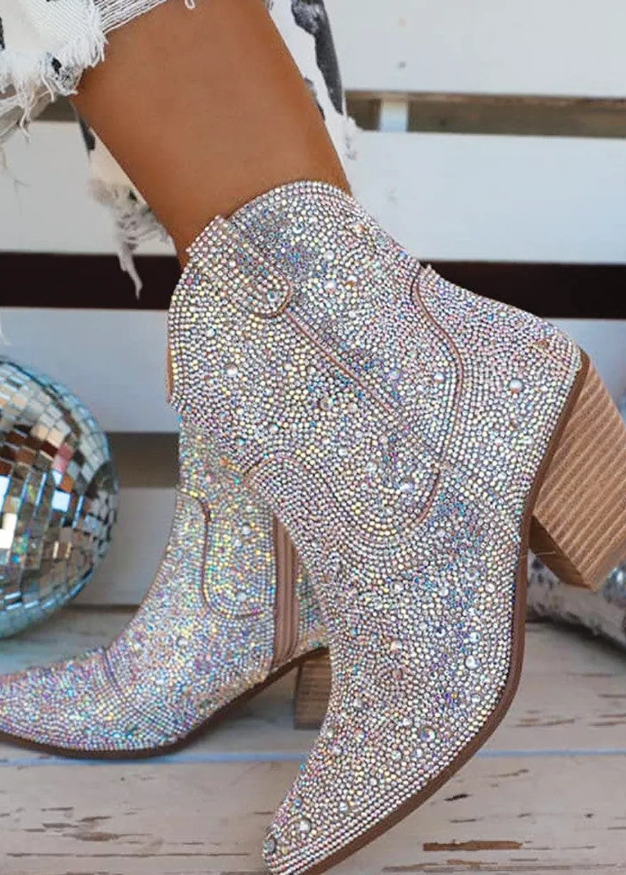 Shine Bright Rhinestone Boots