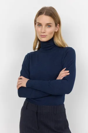 Soya Concept Dollie 145 High Neck Knit Pullover Navy