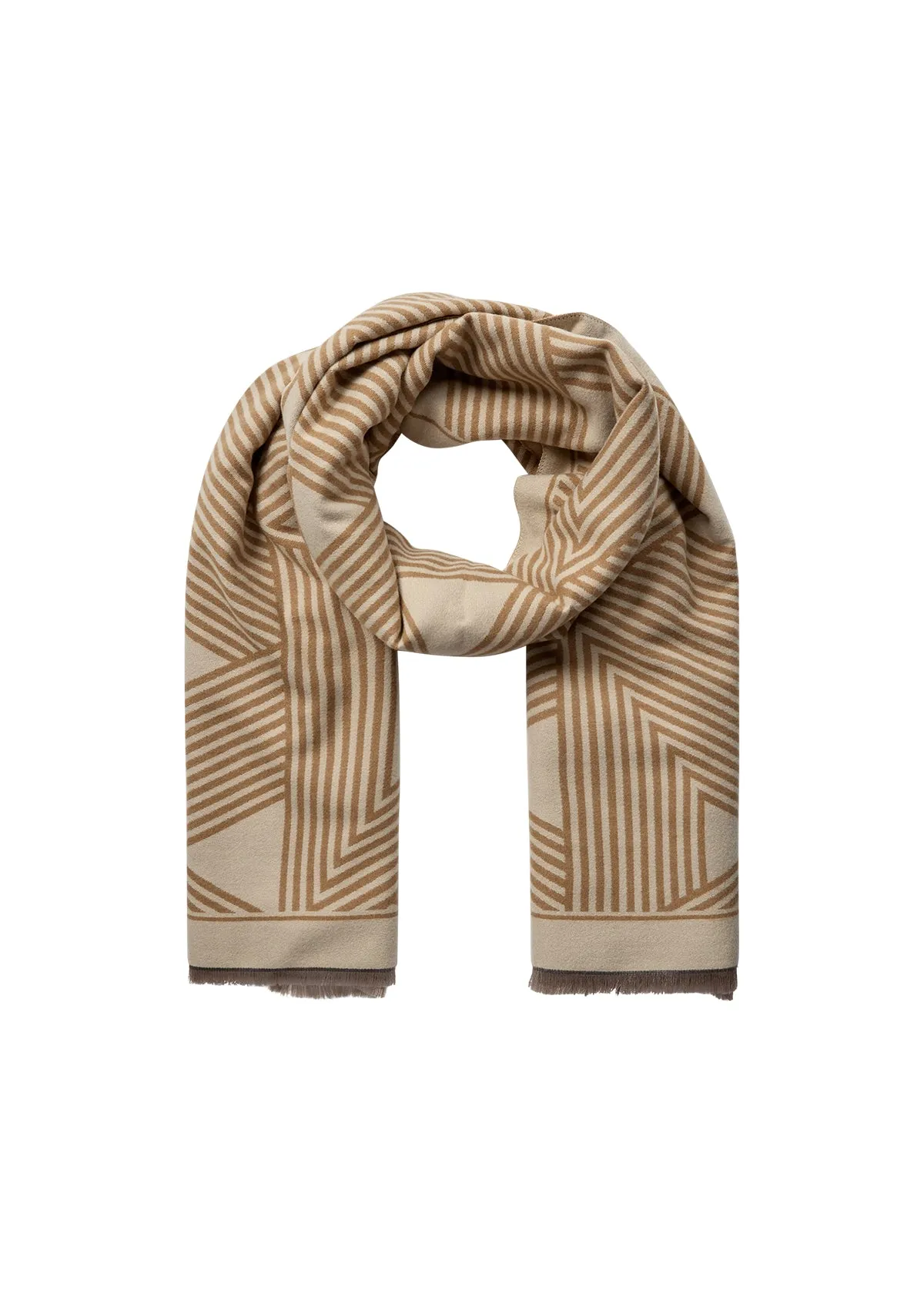 Soya Concept Florence 1 Scarf Desert Brown Print