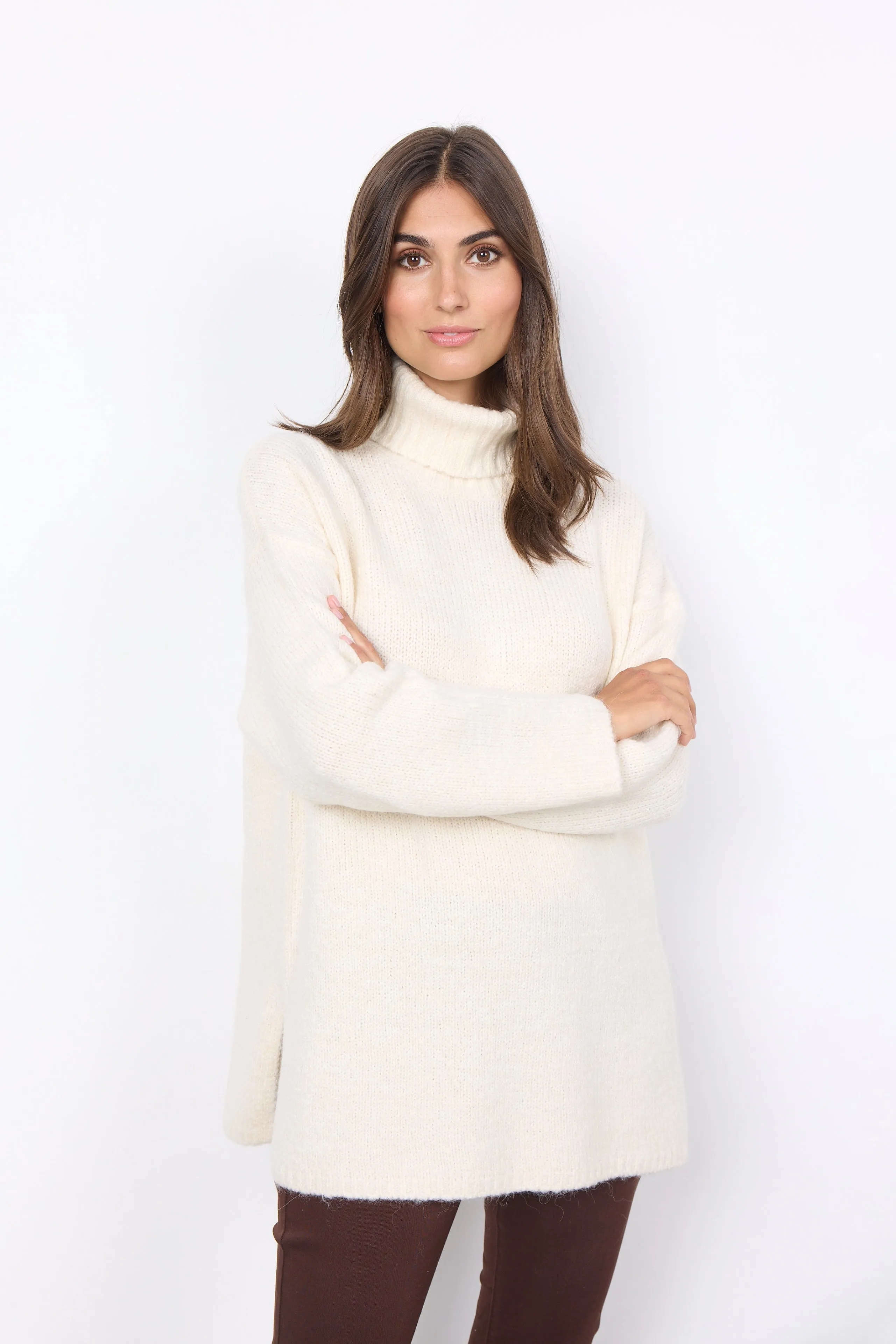 Soya Concept Gunna 6 Knit Pullover Cream Melange