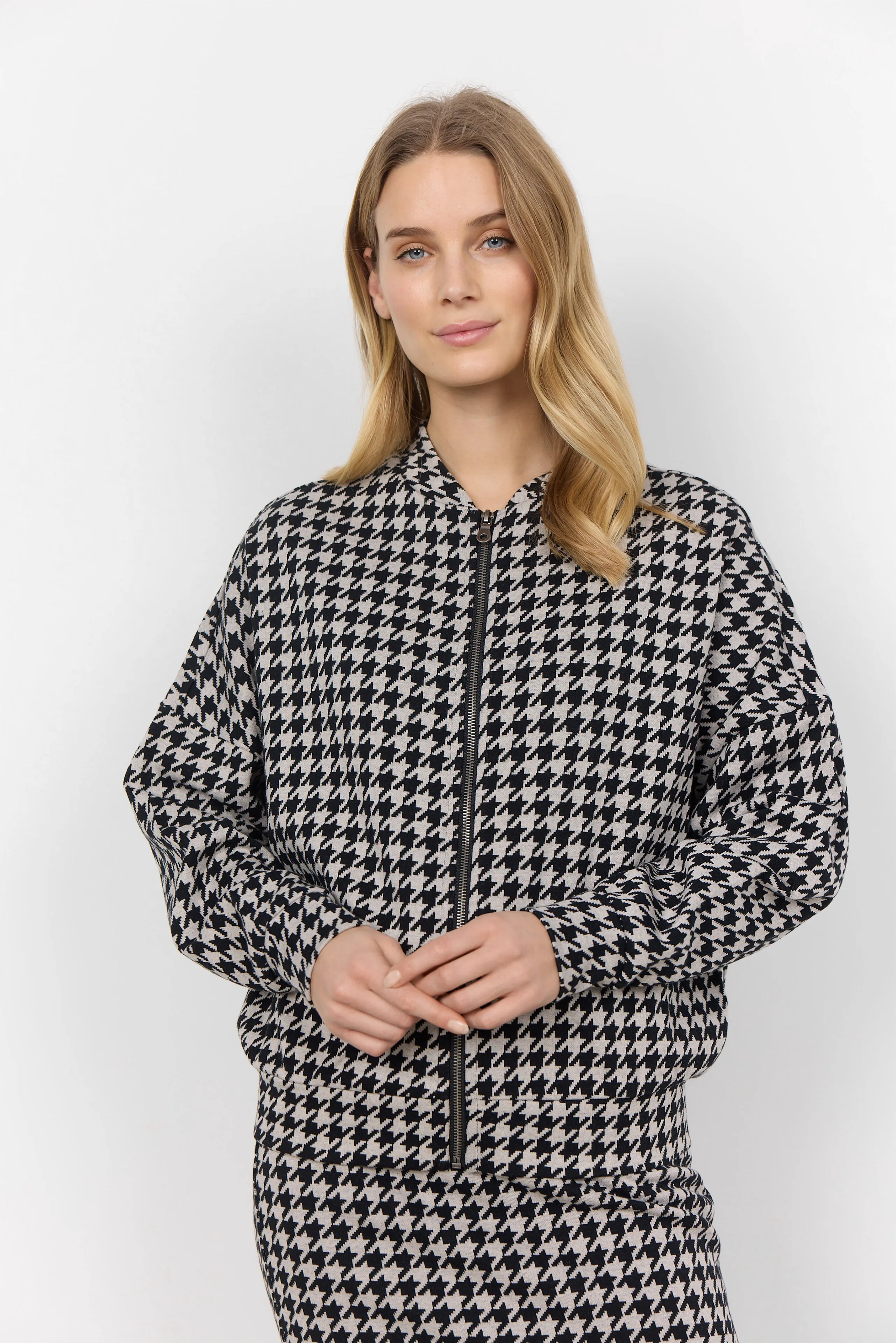 Soya Concept Idina 1 Jacket Houndstooth Pattern