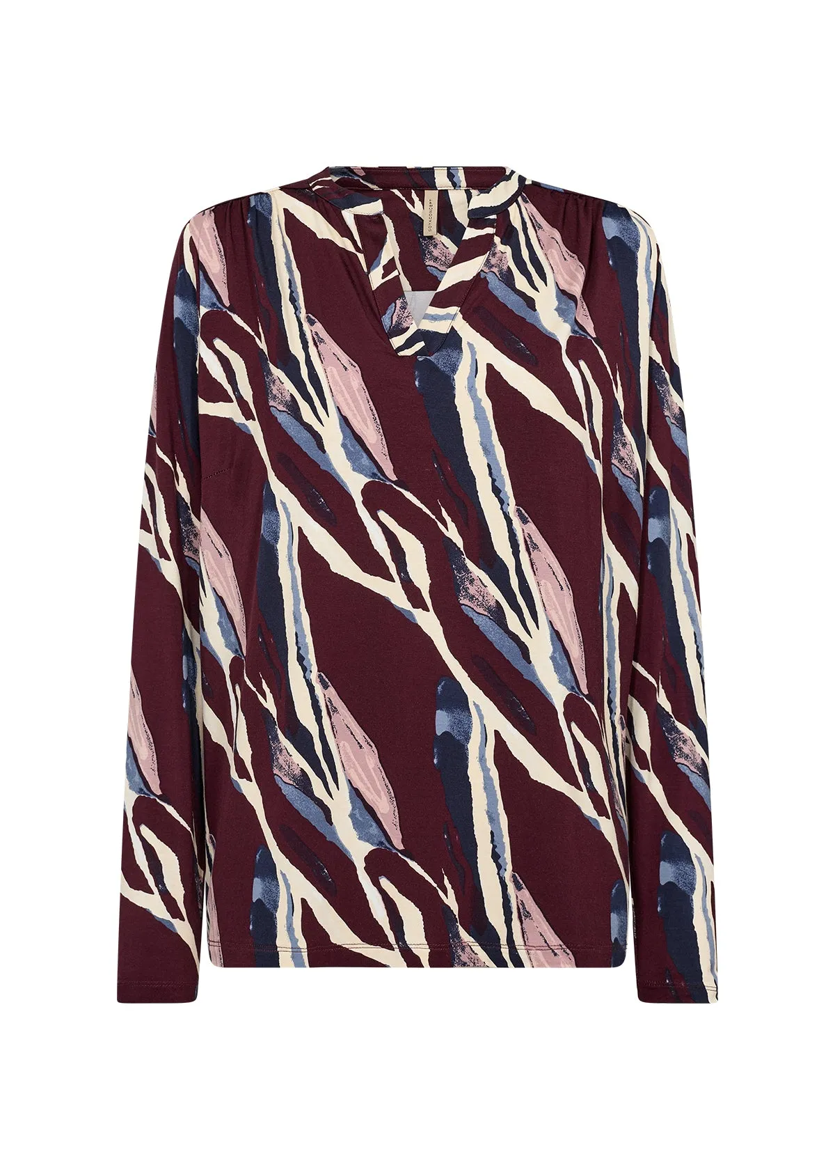 Soya Concept Marica AOP 305 Blouse Wine Print