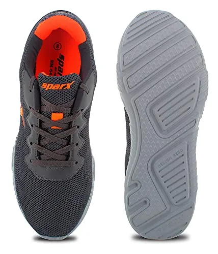 Sparx Men Dark Grey Neon Orange Sports Shoes