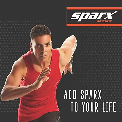 Sparx Men Dark Grey Neon Orange Sports Shoes