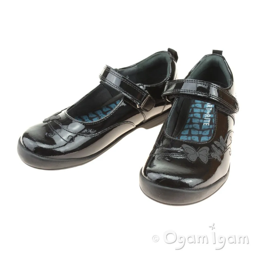 Start-rite Pump Girls Black Patent School Shoe