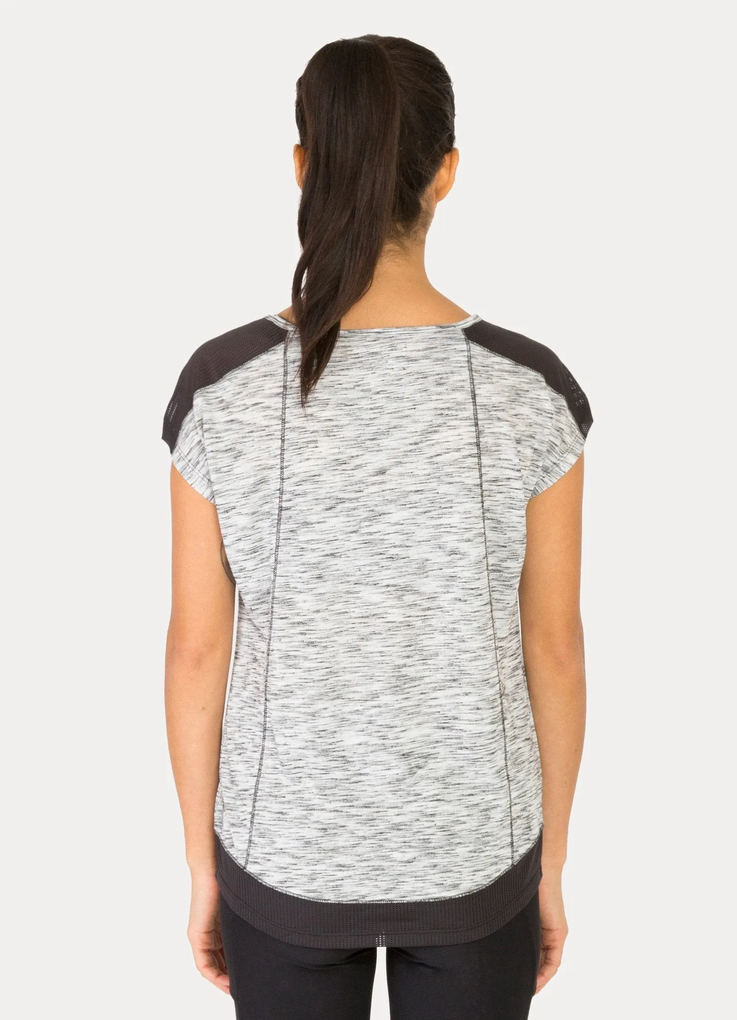 Stratus Open Scoopneck Mesh Insert Tee