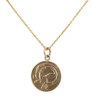 Tadgh Óg Solid 9ct Yellow Gold Haypenny Irish Coin Pendant