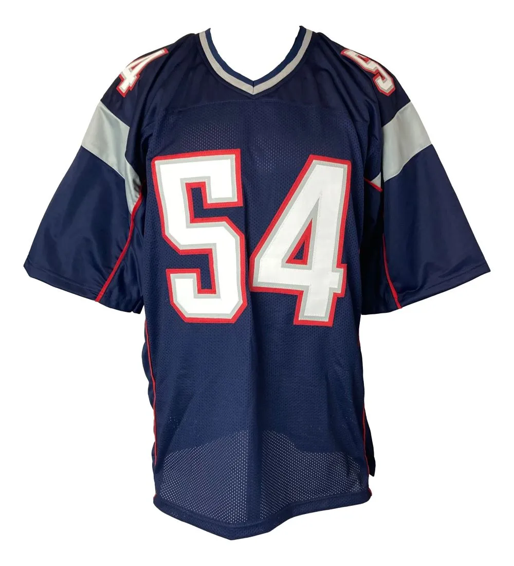 Tedy Bruschi New England Signed Navy Blue Football Jersey BAS