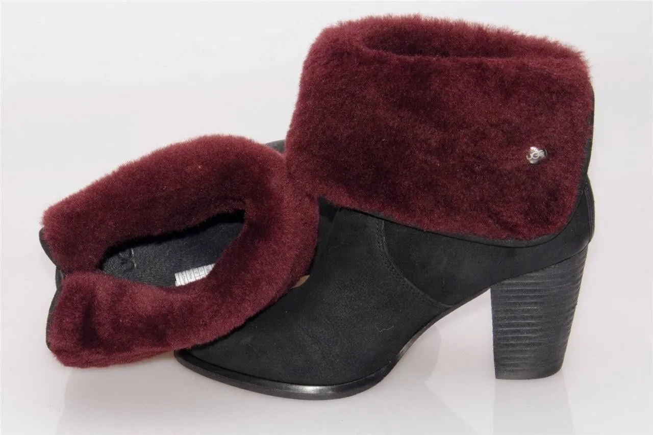 UGG LAYNA BLACK ANKLE BOOTS