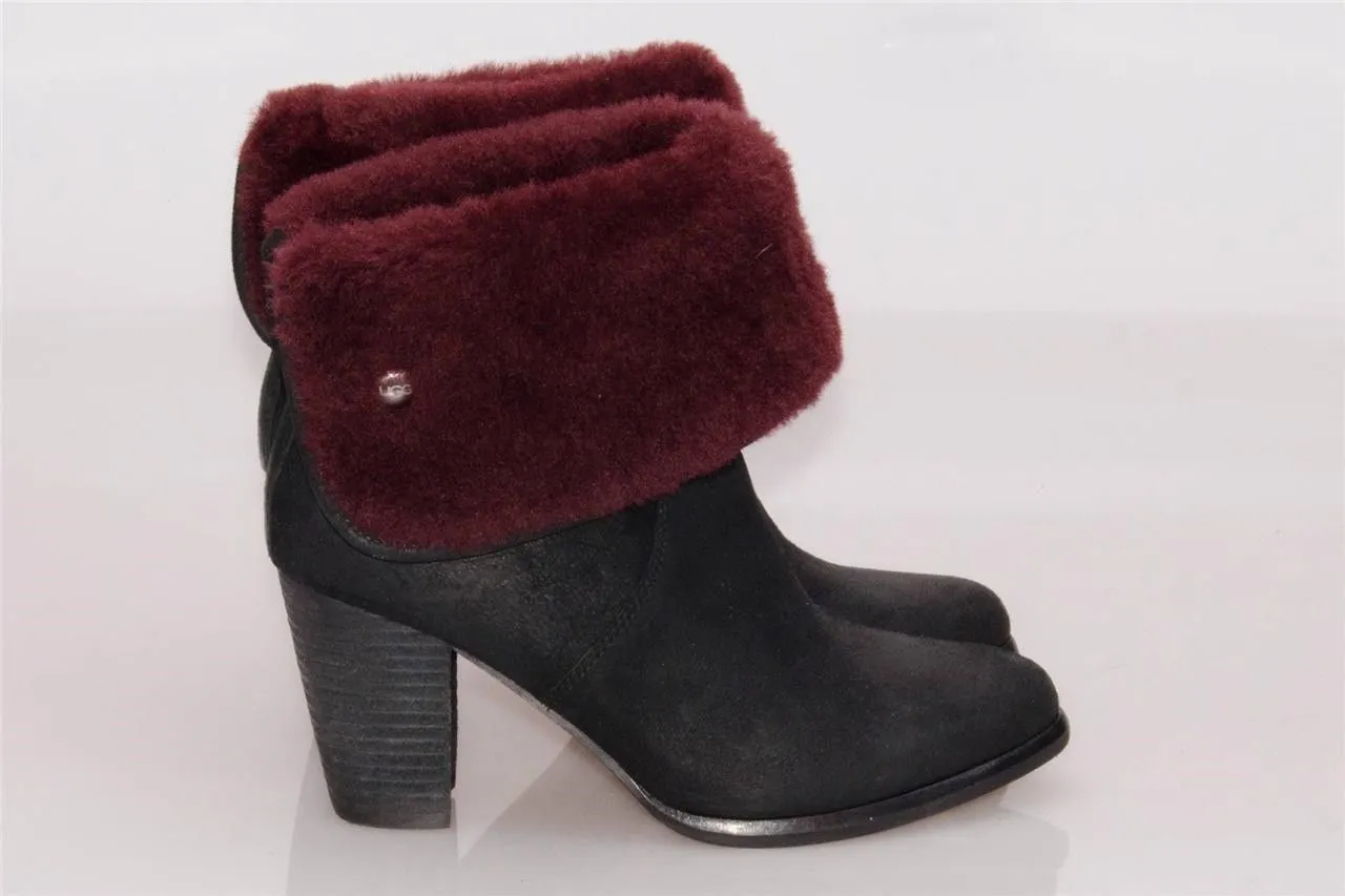 UGG LAYNA BLACK ANKLE BOOTS