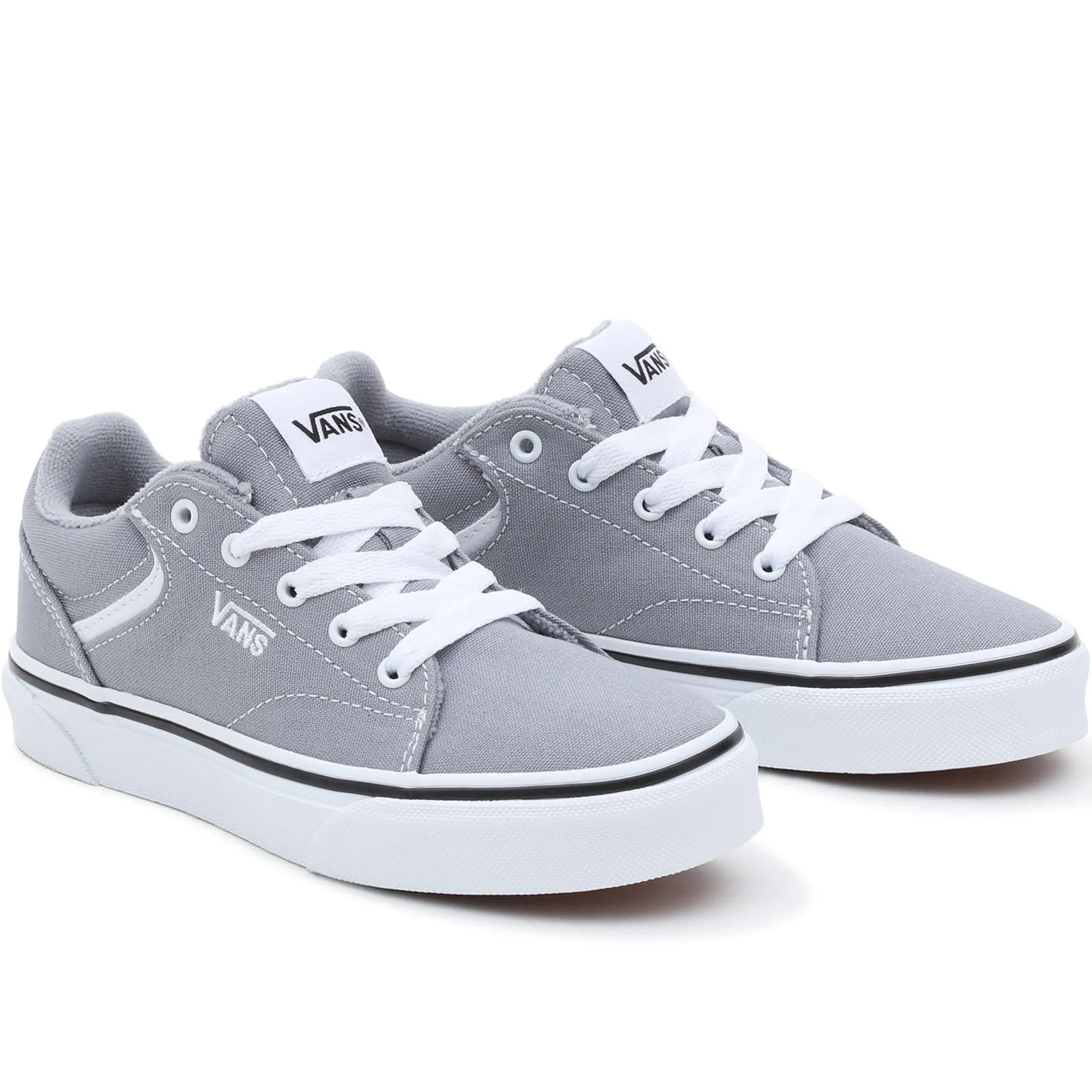 Vans Kids Seldan Retro Canvas Trainers - Grey/White