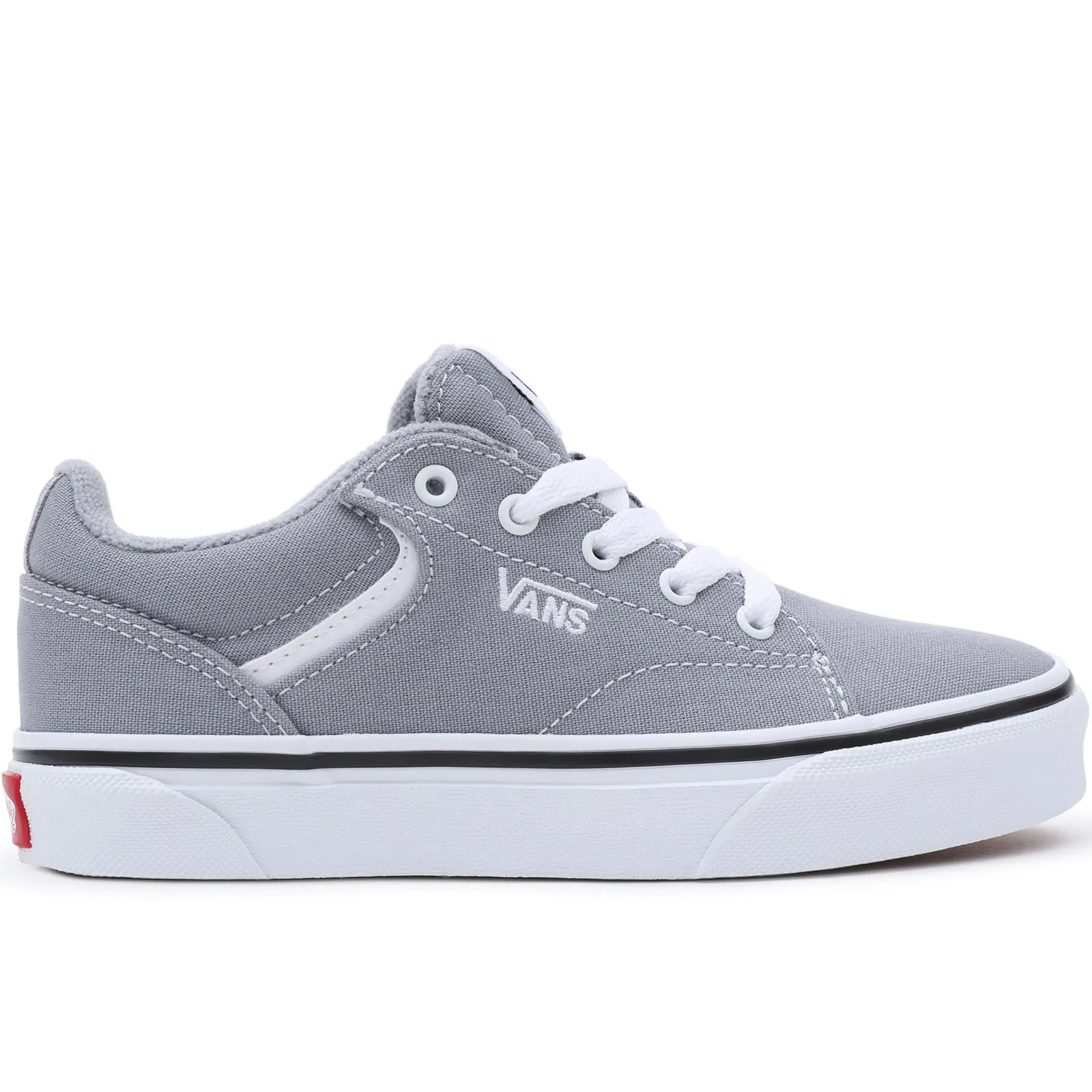 Vans Kids Seldan Retro Canvas Trainers - Grey/White