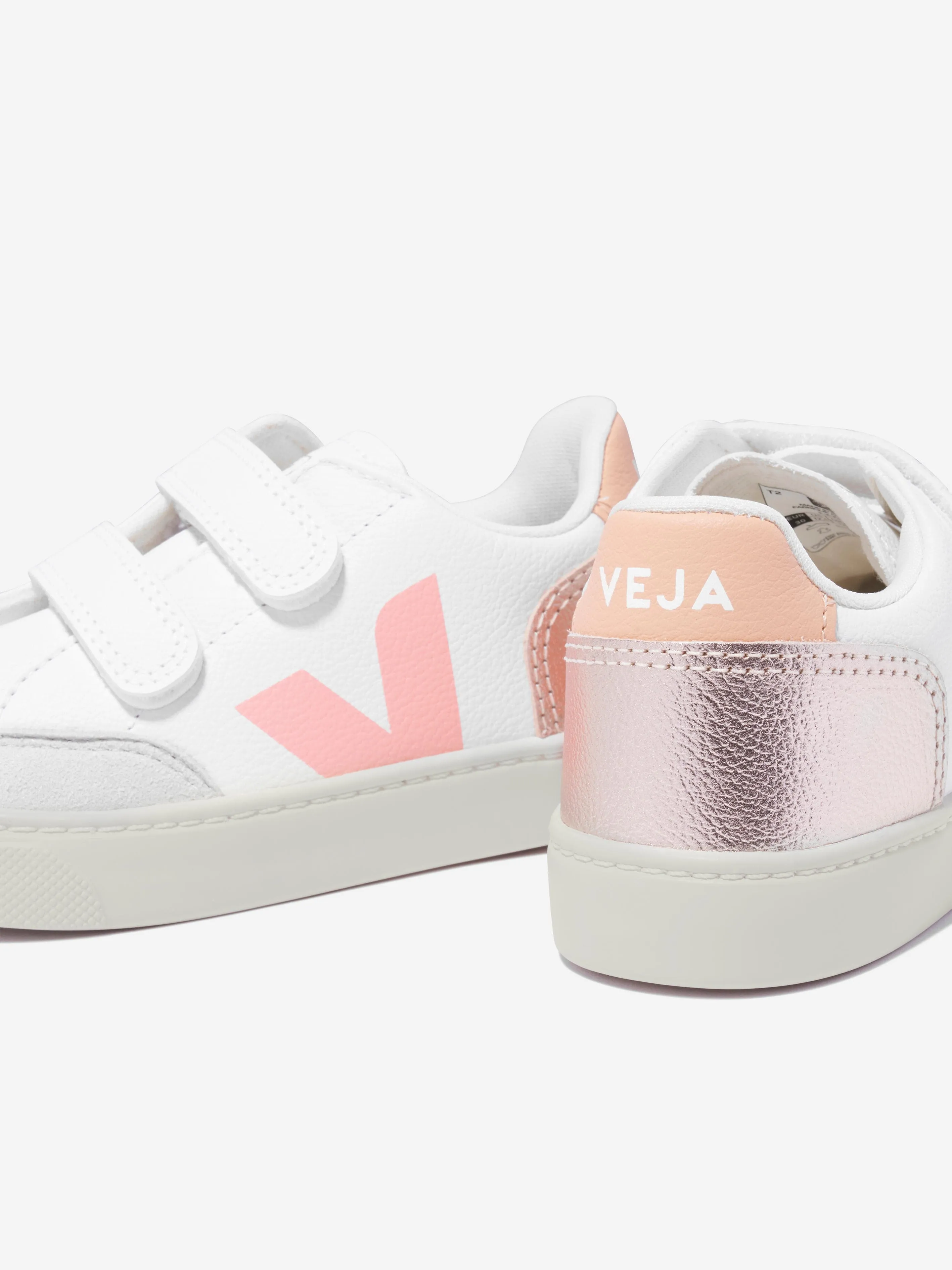 Veja Girls Small V-12 Velcro Trainers in Multicolour