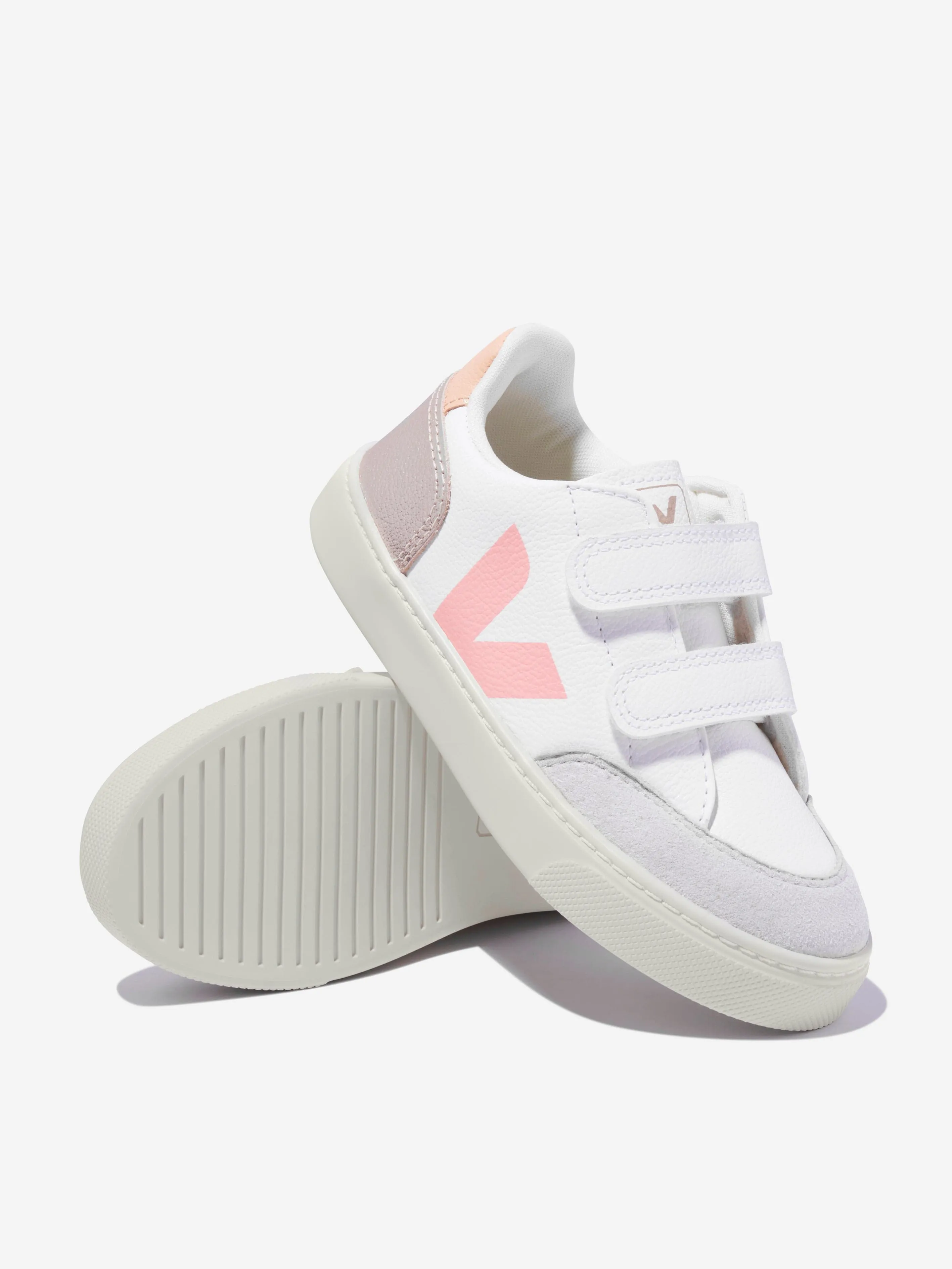 Veja Girls Small V-12 Velcro Trainers in Multicolour