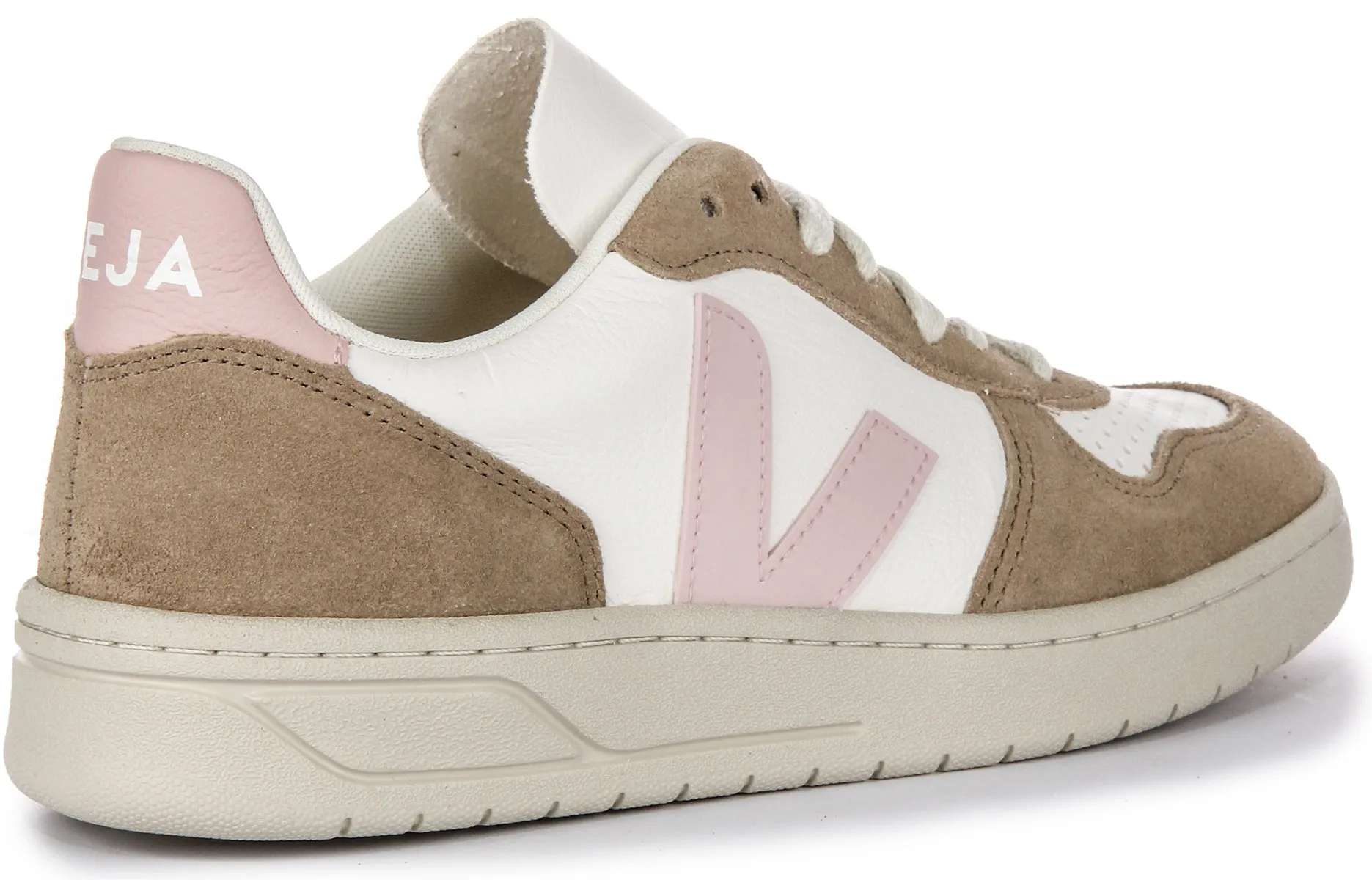 Veja V 10 Chromefree In White Pink For Women