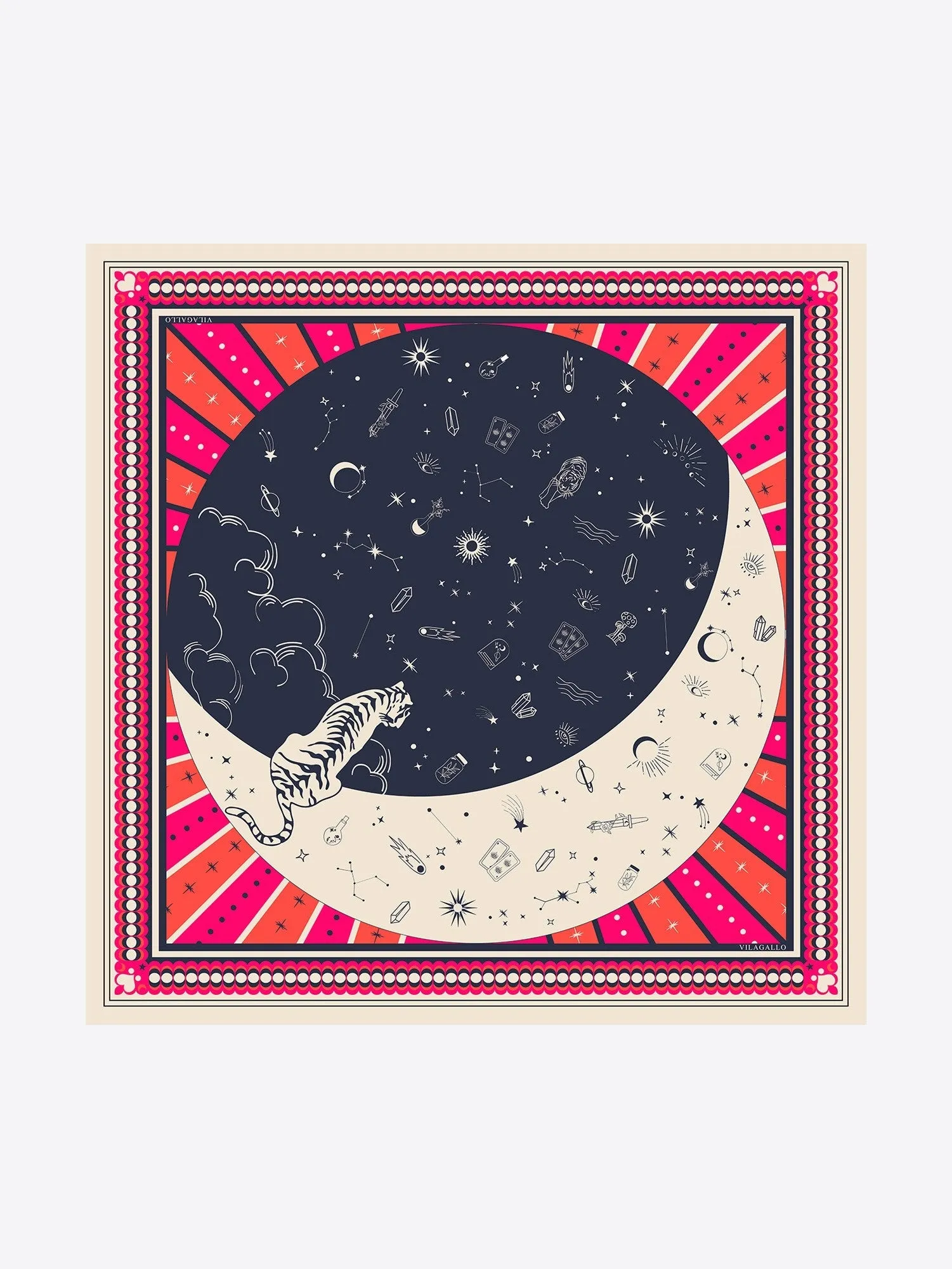 Vilagallo Galaxy Print Silk Scarf