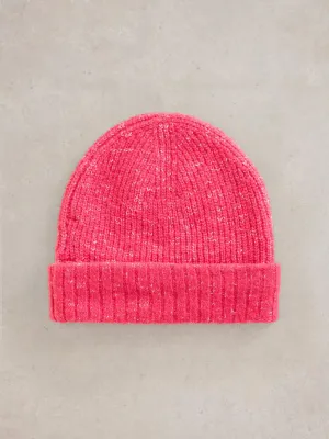 White Stuff Abby Knitted Beanie Bright Pink