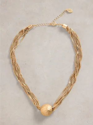 White Stuff Abelia Chain Necklace Gold