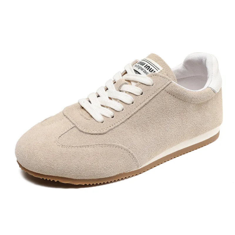 Women Minimalism Suede Retro Training Casual Shoes