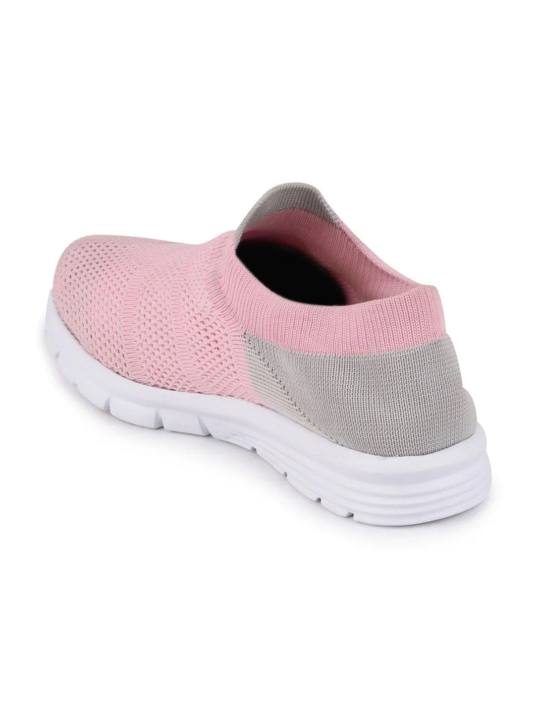 Women Pink Sports Slip-On Walking Shoes