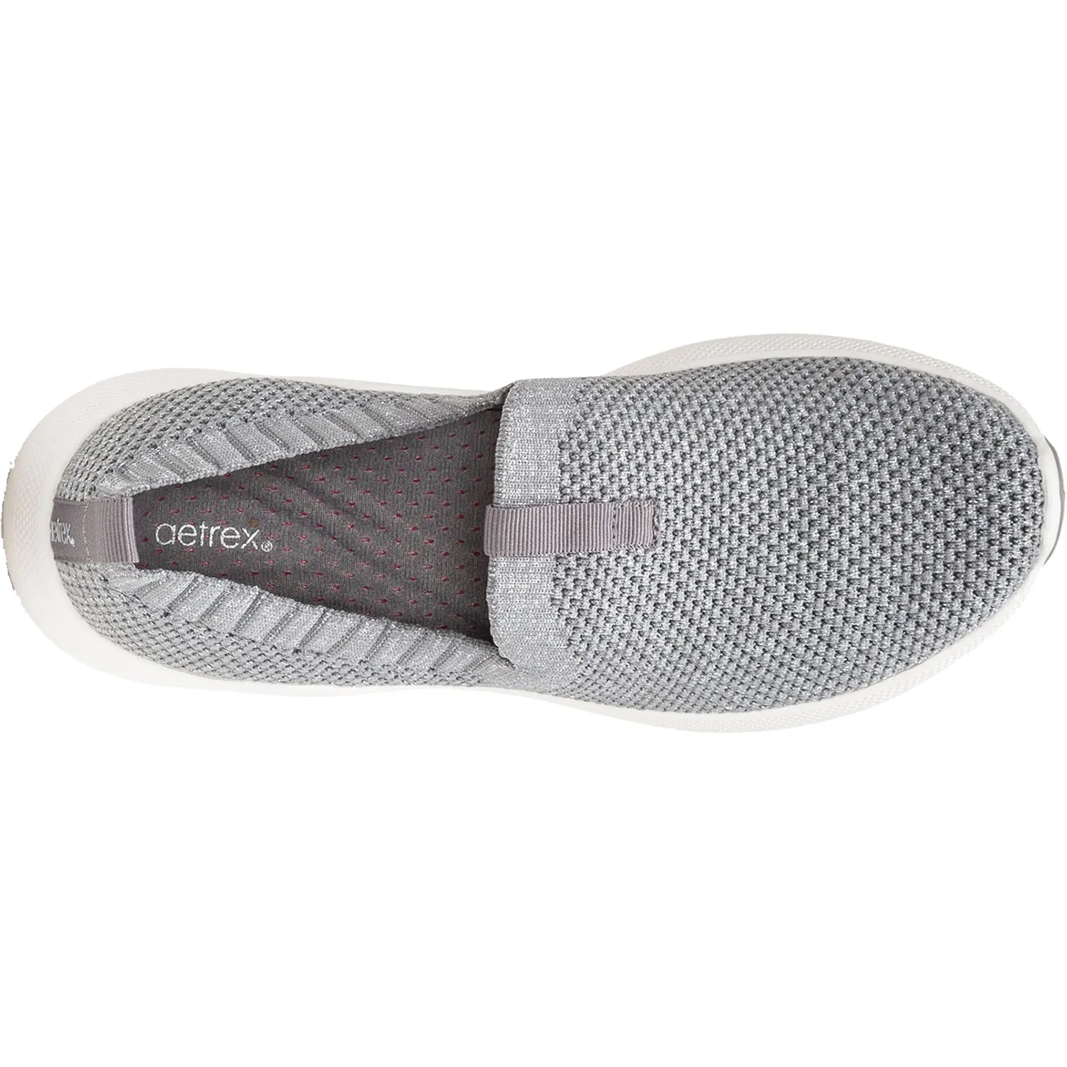 Women's Aetrex Angie Grey Knit Fabric