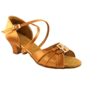 Women's Latin Dance Shoes, Model 2307, Heel Child I, Tan 3