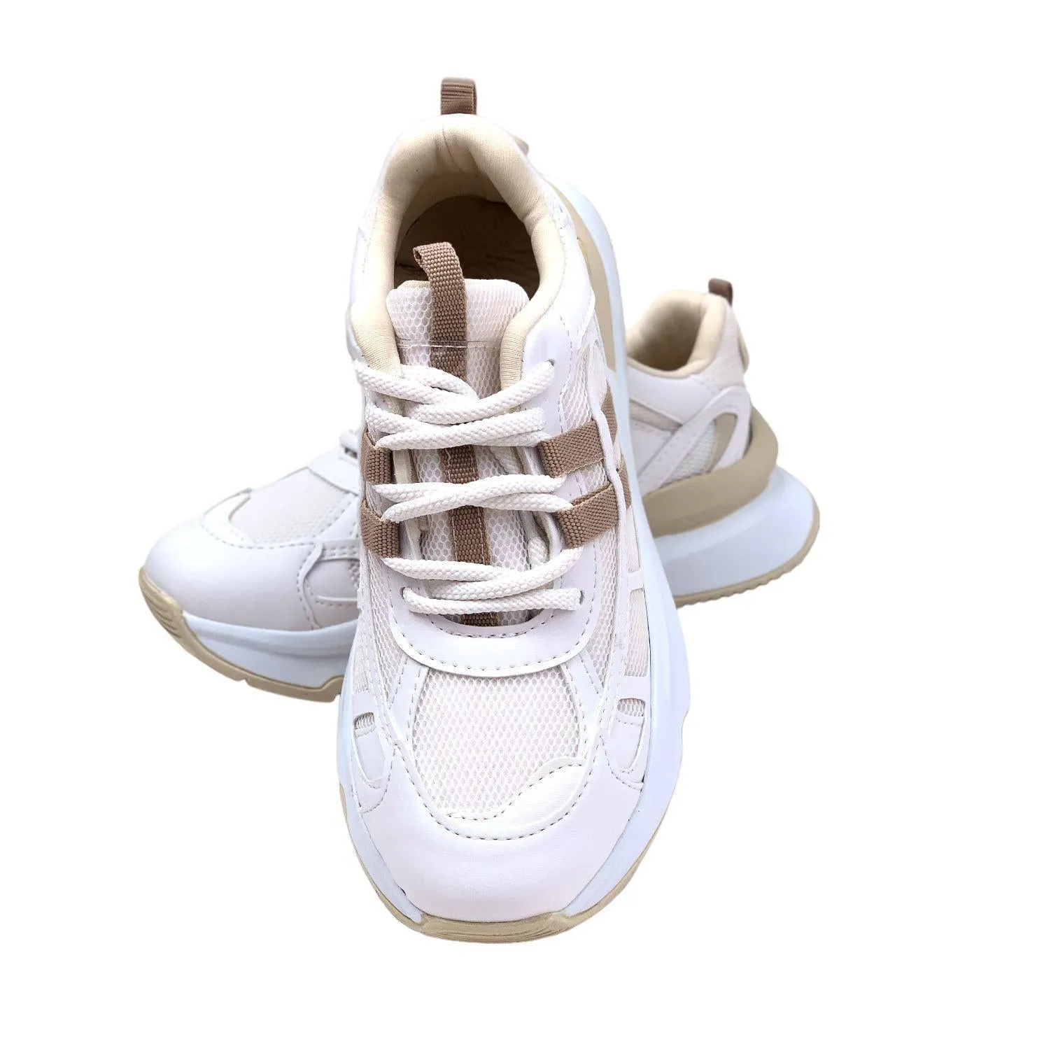 Women's Osdan White Mink Daily Sports Shoes Sneaker 4 cm