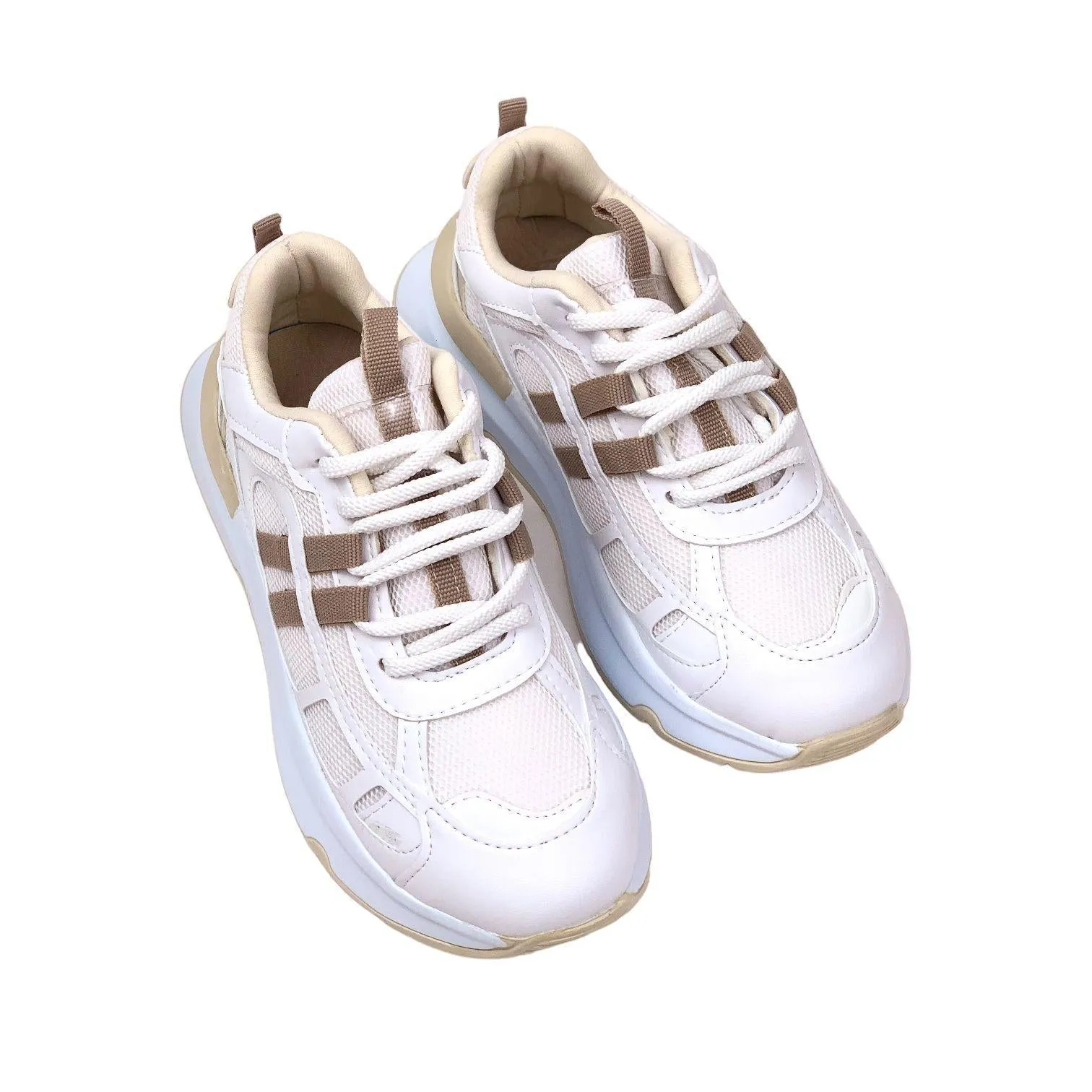 Women's Osdan White Mink Daily Sports Shoes Sneaker 4 cm